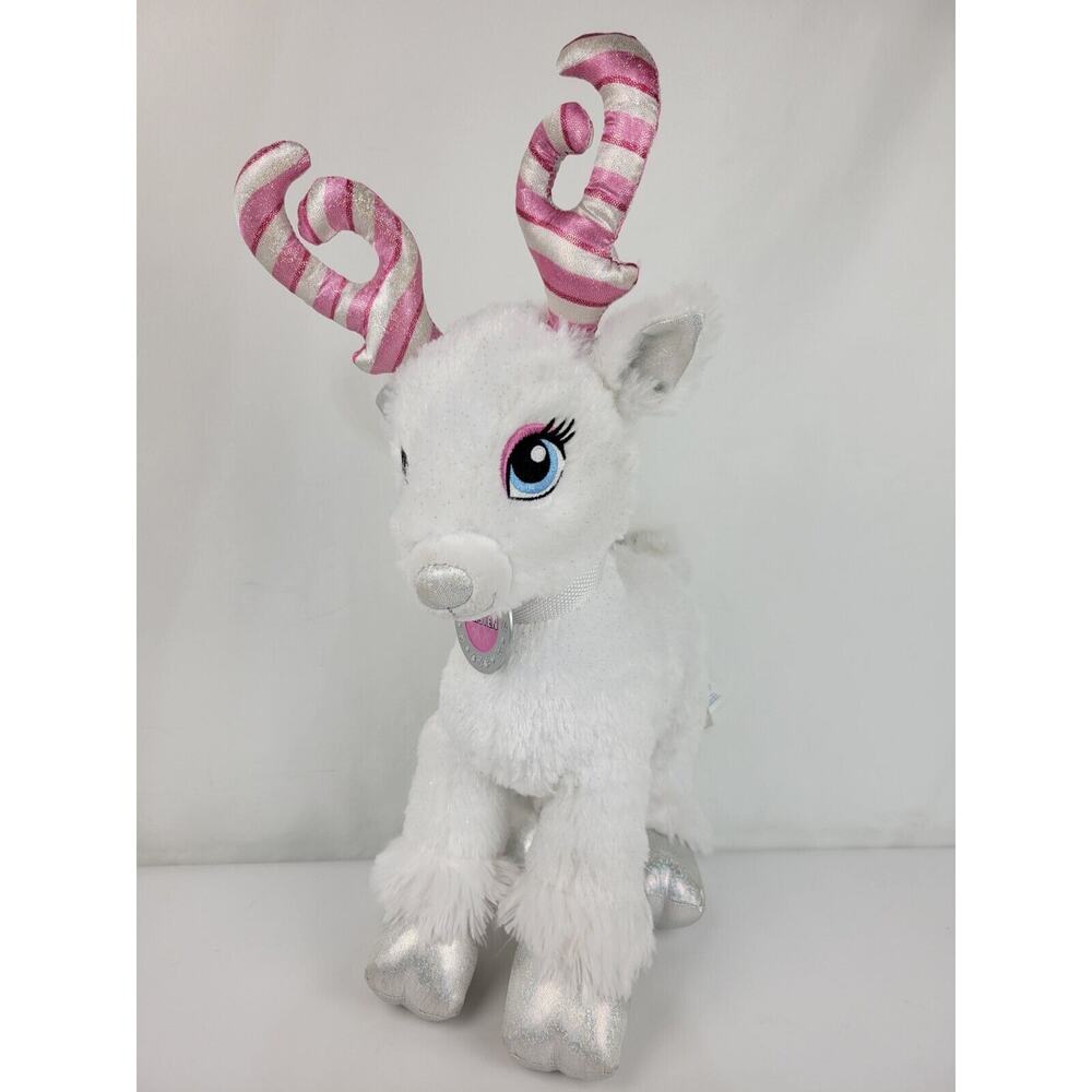 BABW Build A Bear Rudolph The Red Nosed Reindeer - Glisten White Striped Antlers